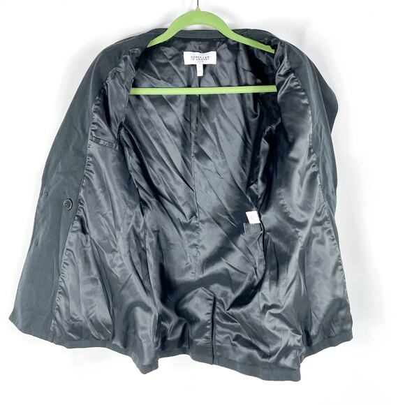 Derek Lam 10 Crosby Walter Blazer Black Gold Buttons Double Breasted Sz 4 - Picture 13 of 14